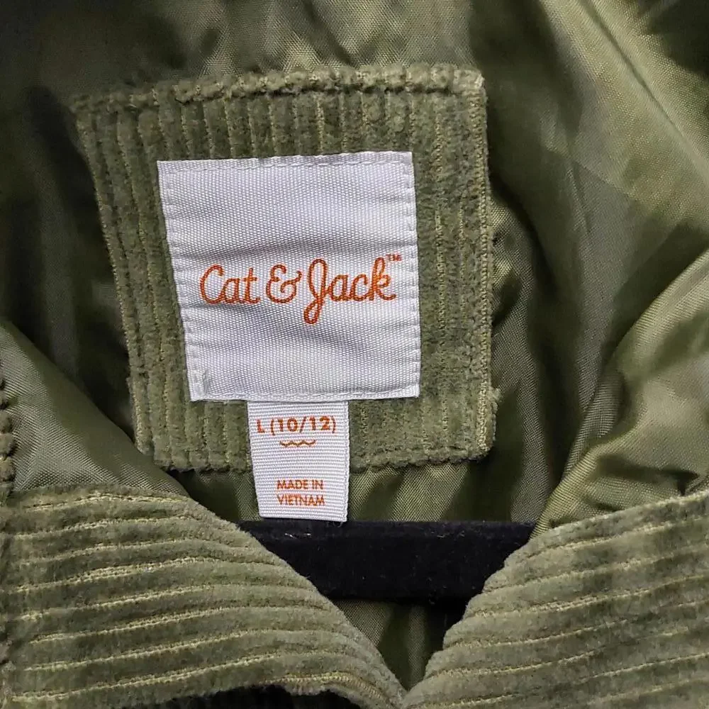 Olive Green Corduroy Shirt Jacket | Cat & Jack | L (10/12)